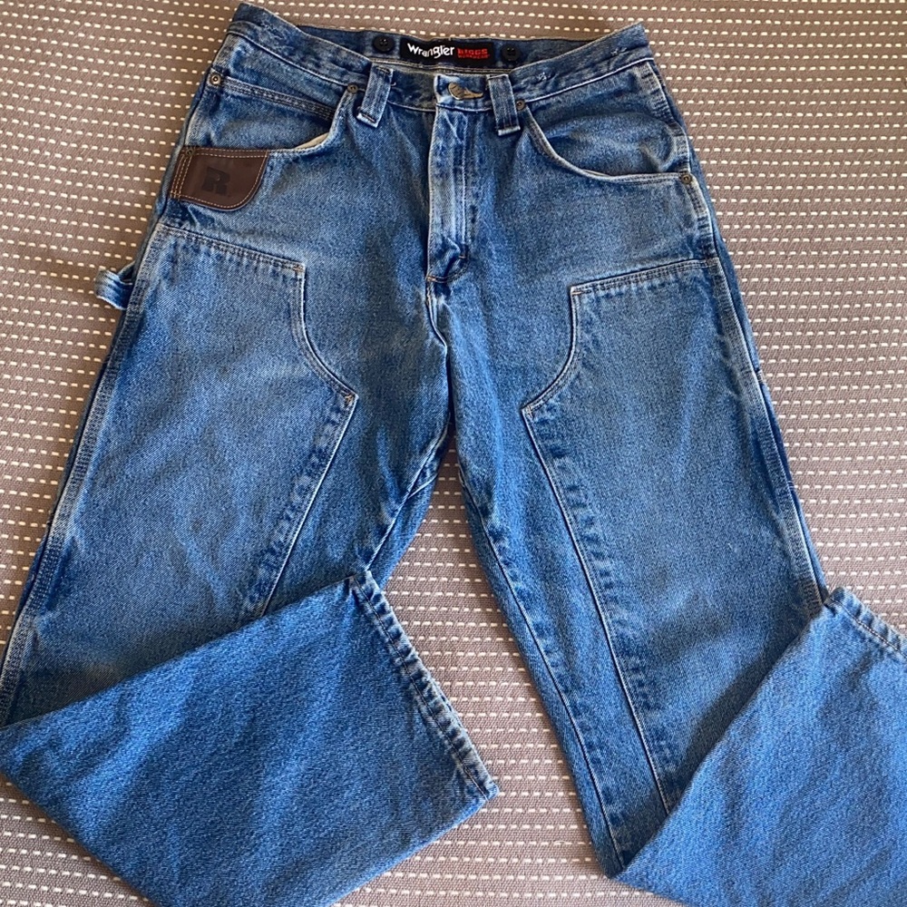 Wrangler Riggs Workwear Blue Denim Carpenter Jeans